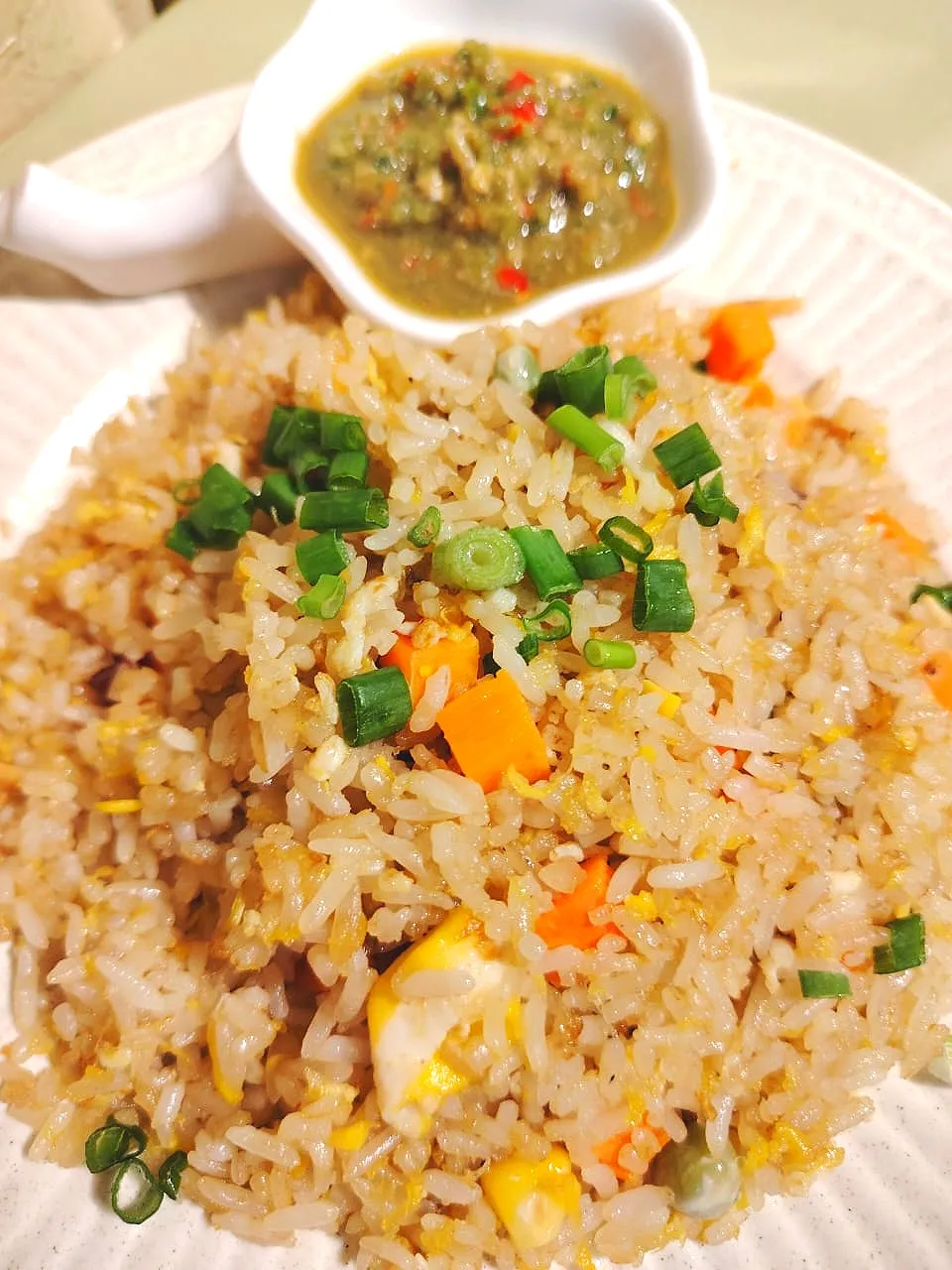 Snapdishの料理写真:三拜销魂蛋炒饭 Sambal Egg Fried Rice|Rich Man Fried Riceさん