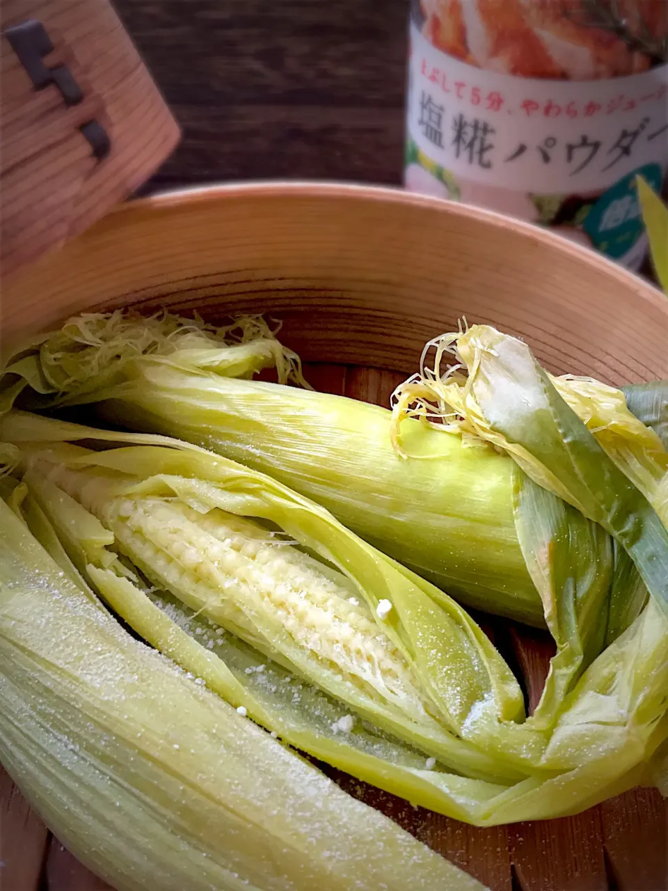 ヤングコーンのせいろ蒸しwith塩糀パウダー|9421beruさん