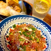 Snapdishの料理写真:ごまツムブリとおでんと酢橘サワー😋🐟🍢🍻💕✨|アイさん