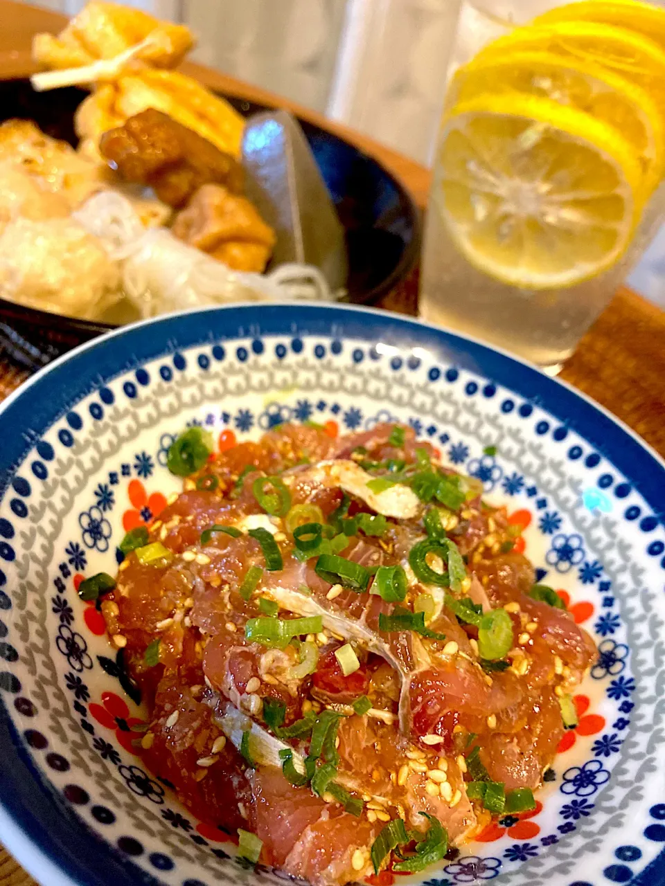 ごまツムブリとおでんと酢橘サワー😋🐟🍢🍻💕✨|アイさん