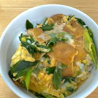 Snapdishの料理写真:甘辛く炊いておいたお揚げさんできつね丼|Tsuneaki Okadaさん