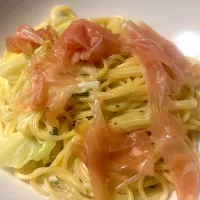 Snapdishの料理写真:生ハムとチーズのパスタ|Lokiさん