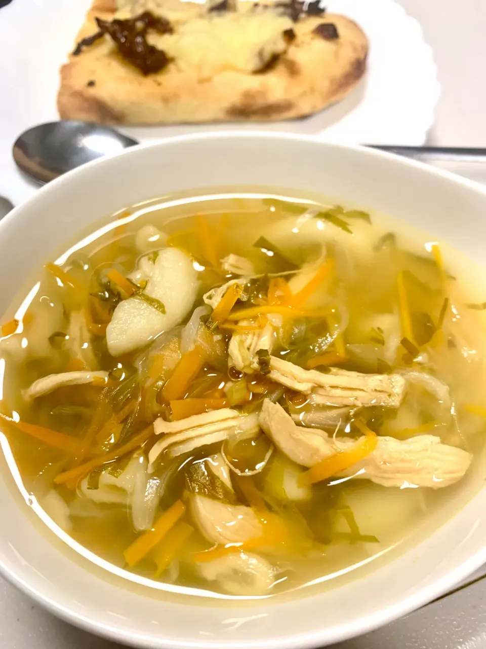 Old Fashioned Italian Chicken Soup, and Homemade Flatbread|gonbenさん