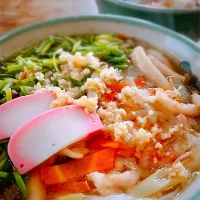 Snapdishの料理写真:休日のお昼・野菜にゅうめん|akiさん