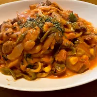 シーフード入りナポリタン🍝|ひよさん