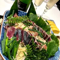 Snapdishの料理写真:茨城県産戻りガツオ🐟➰🥂😋|ナムナムさん