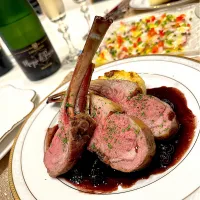 Snapdishの料理写真:仔羊のローストブルーベリーソース🫐➰🥂😋|ナムナムさん