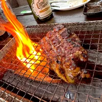 Snapdishの料理写真:燃える肉🍖🔥🍺🥂😘|ナムナムさん