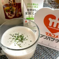 Snapdishの料理写真:しいたけ茶 de 糀ミルクスープ|kiroさん