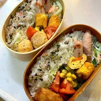 Snapdishの料理写真:親子弁当🍙| ピヨまるさん