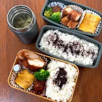 Snapdishの料理写真:2024.10.21 高2息子.旦那弁当|こうれい母さん