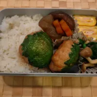 Snapdishの料理写真:しそつくね弁当| mmmさん