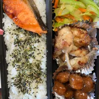 Snapdishの料理写真:骨付きチキン🍗弁当|あーやーさん