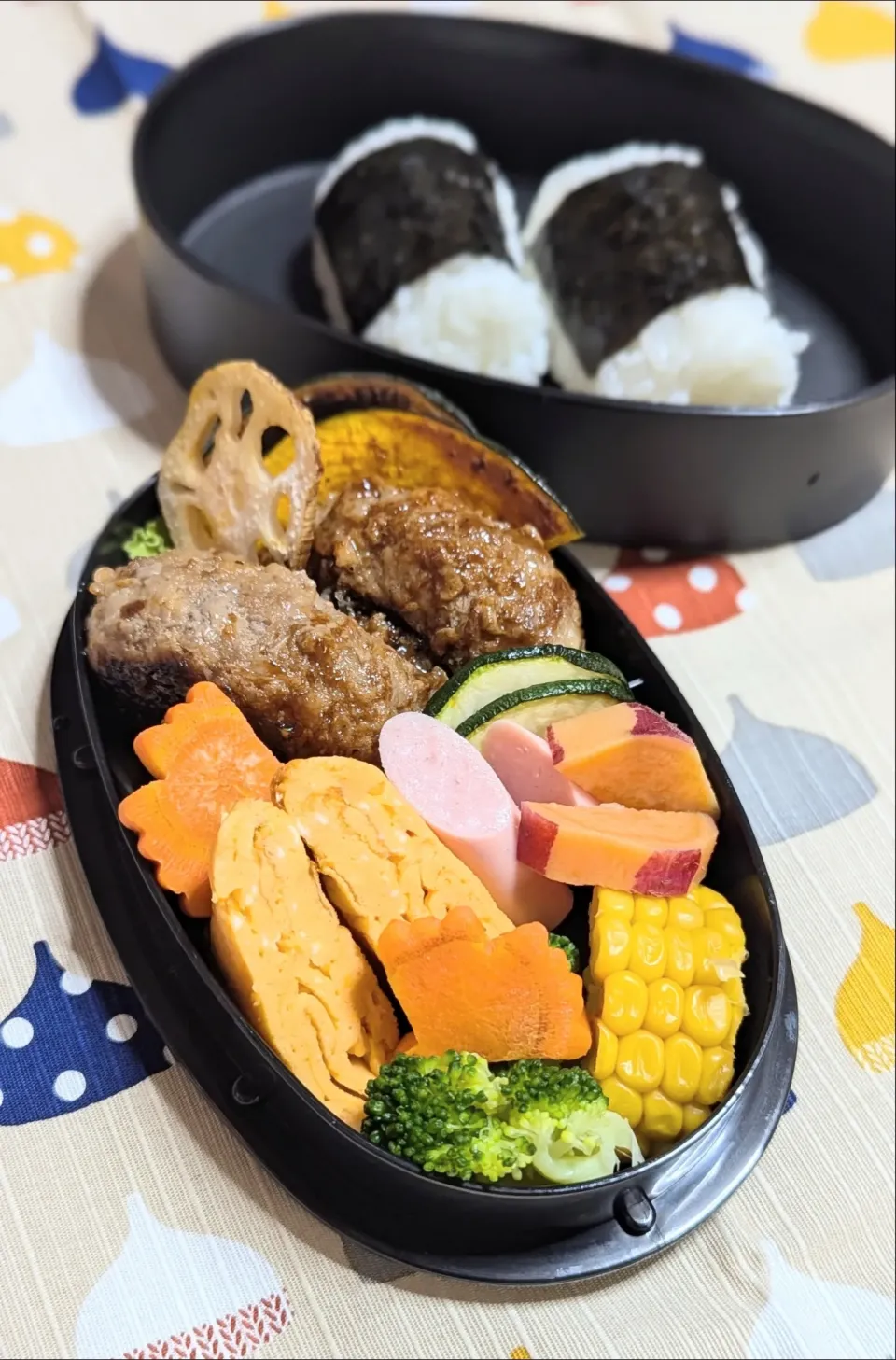 自分弁当〜発掘したハンバーグの弁当|f.1125beさん