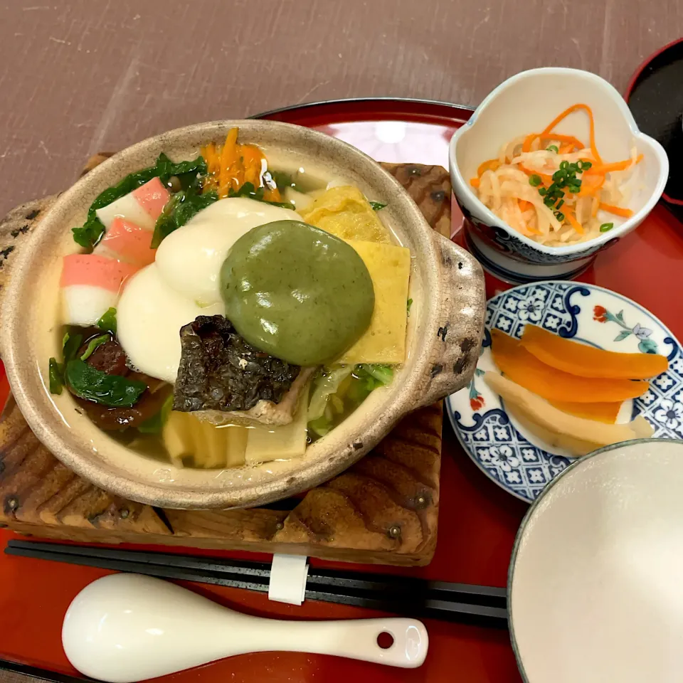 Snapdishの料理写真:博多雑煮（焼いた鰤のお雑煮）|T. Wonderさん