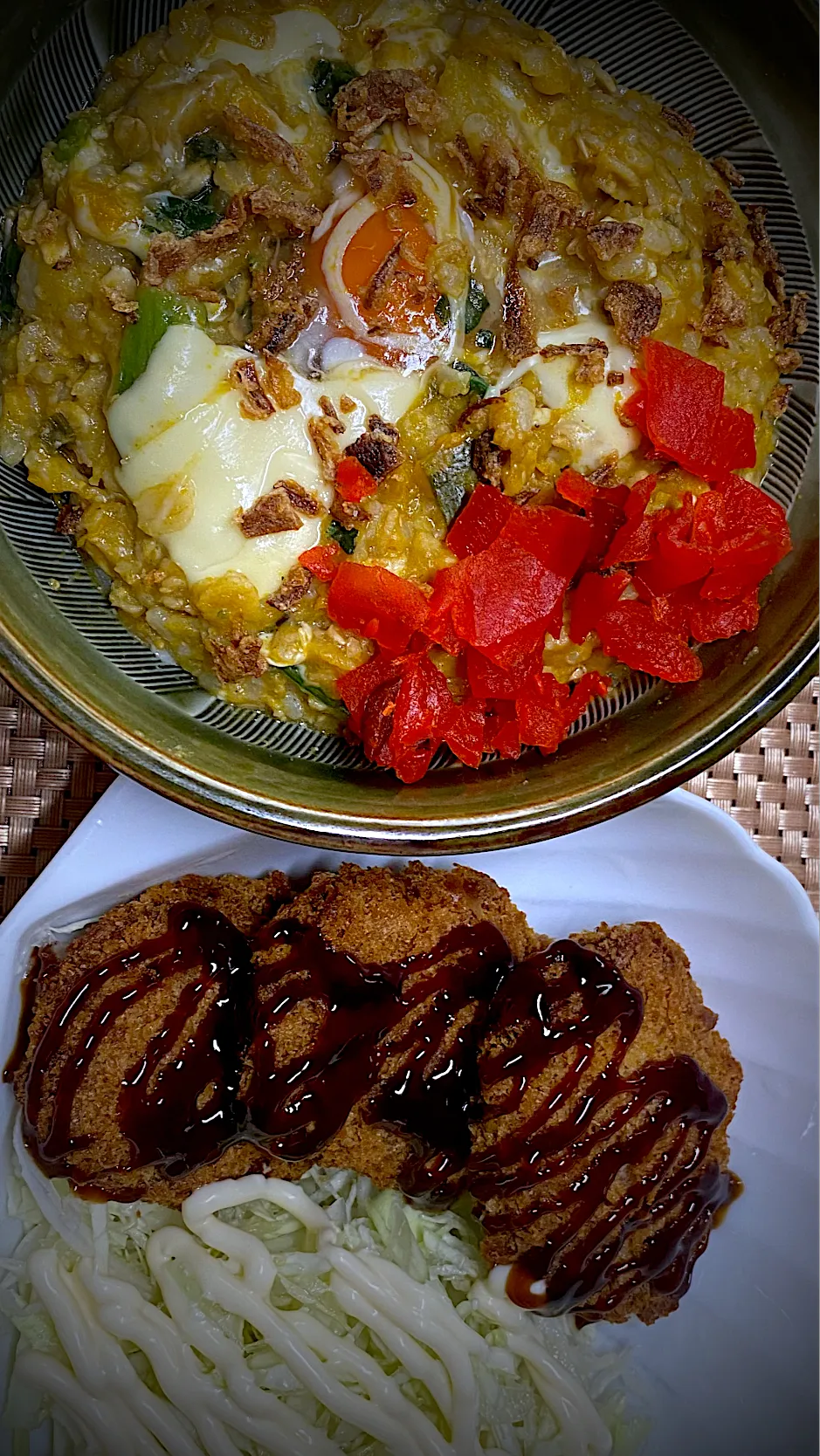 Snapdishの料理写真:カツカレーセット🍛|すくらんぶるえっぐさん