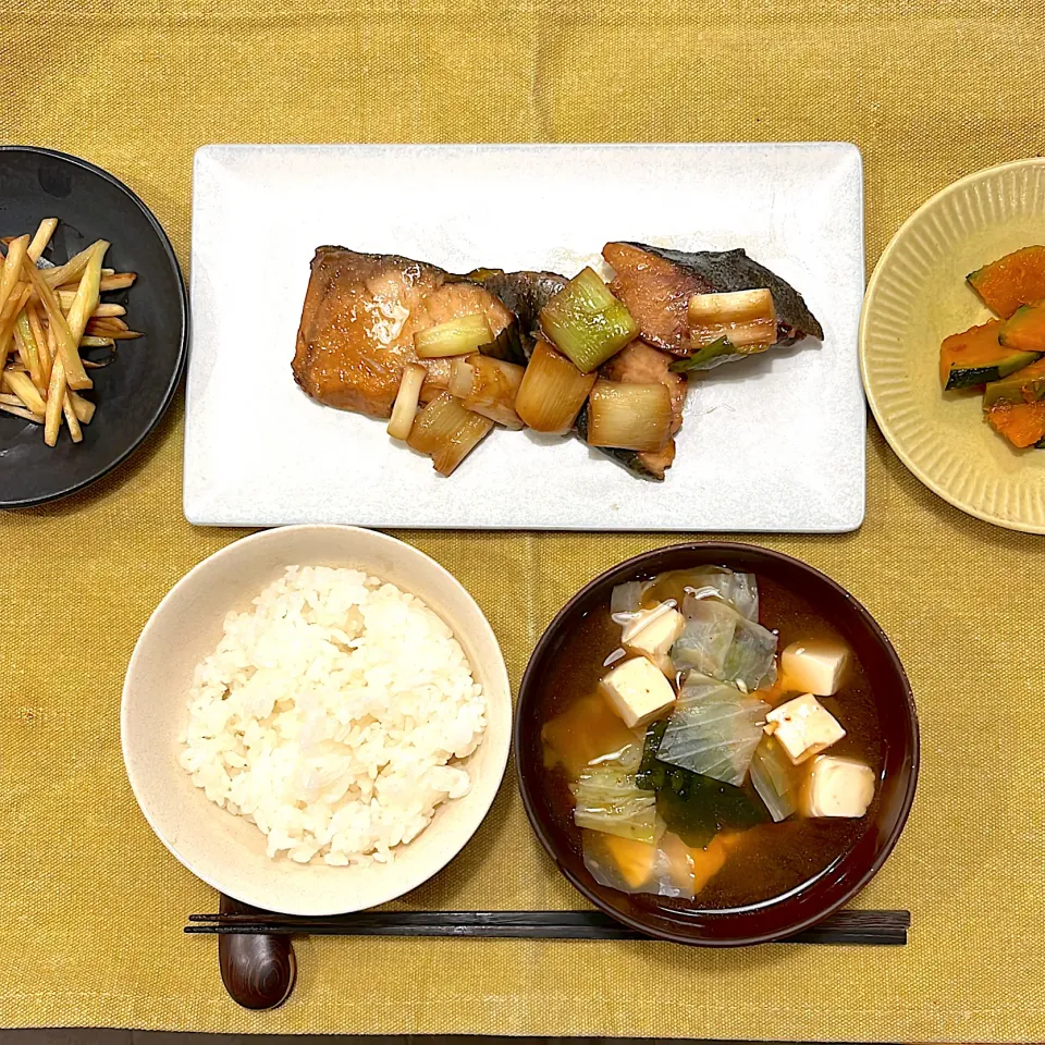 ブリの照り焼きとマコモダケ秋香る定食|Atelier Sekiさん