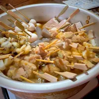 Snapdishの料理写真:おかちさんの料理 串刺しおでん🍢💛|おかちさん