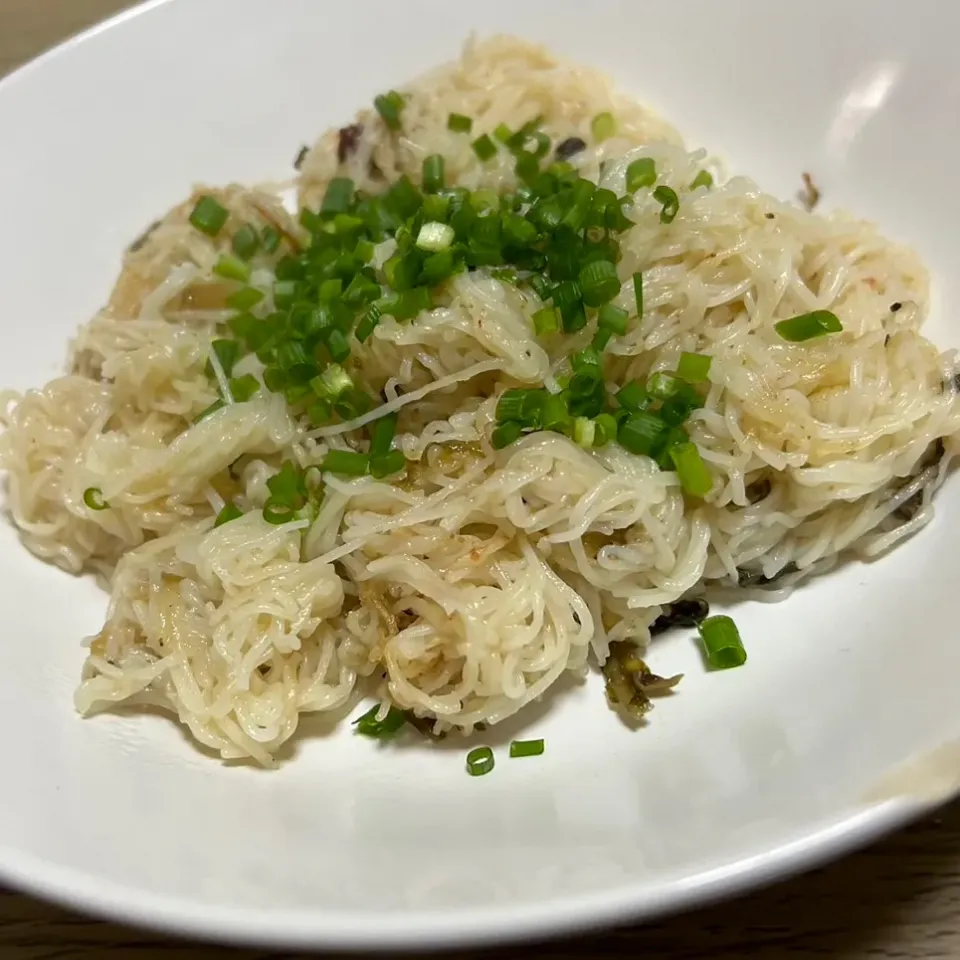 そうめんの野沢菜明太炒め|seiko Oさん