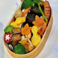 Snapdishの料理写真:おにぎり弁当🍂