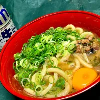 Snapdishの料理写真:テーブルマーク(旧カトキチ)の冷凍肉うどん◥█̆̈◤࿉∥|🐈⸒⸒⸒⸒つるのダンス🐈🐾さん