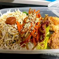 Snapdishの料理写真:旦那ちゃん弁当╰(*´︶`*)╯♡|ちゃびきゅさん