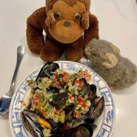 Snapdishの料理写真:2024/10/21 ベオがまたムール貝を食べる Beo Has Mussels Again|19 Boys & 野鳥さん