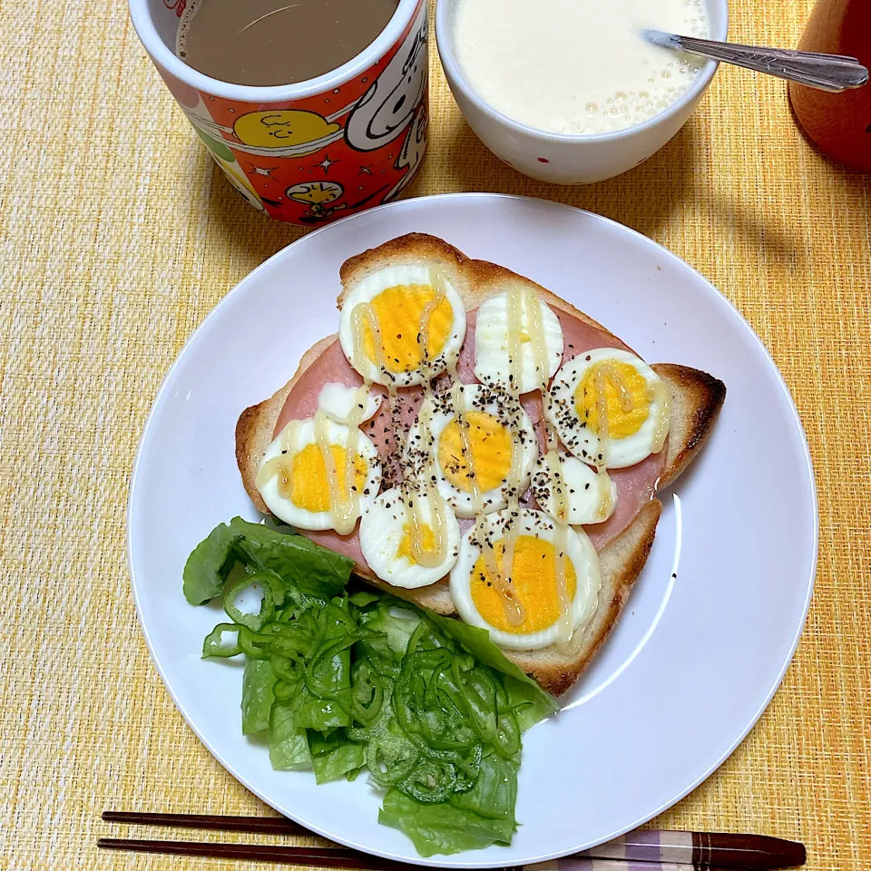 Snapdishの料理写真:ハムたまごトースト|akkoさん