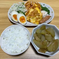 Snapdishの料理写真:超手抜き朝ごはん|料理好きなじいさまさん