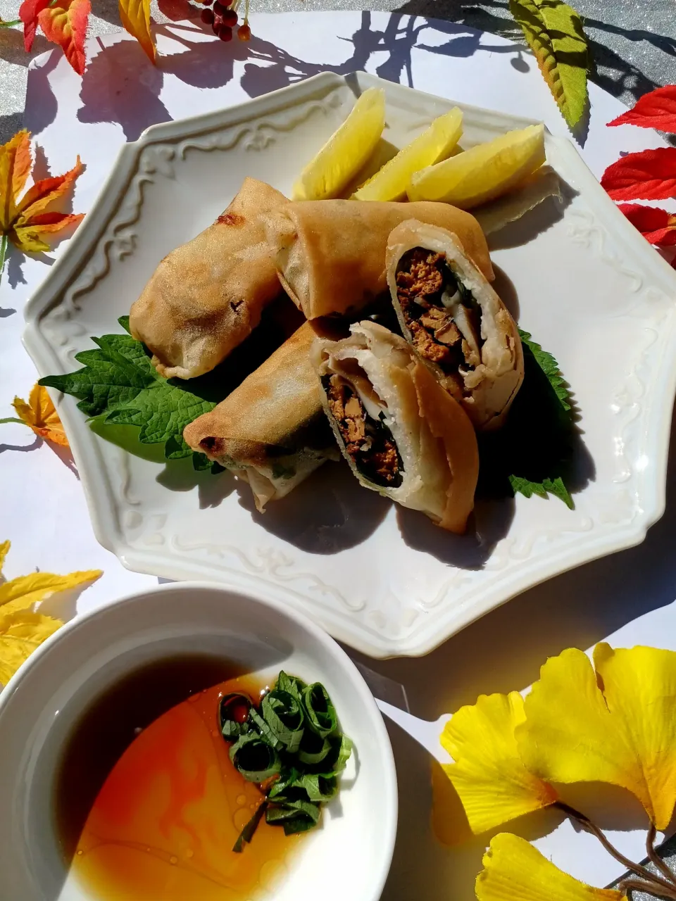 秋刀魚の蒲焼き春巻き|おぜひめさん