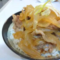 Snapdishの料理写真:ねぎ、つゆだく豚丼| ガッツリ食べたいさん