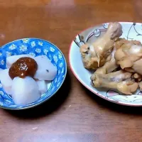 Snapdishの料理写真:味噌田楽と鶏手羽元の生姜煮|秀美«シュウビ»さん