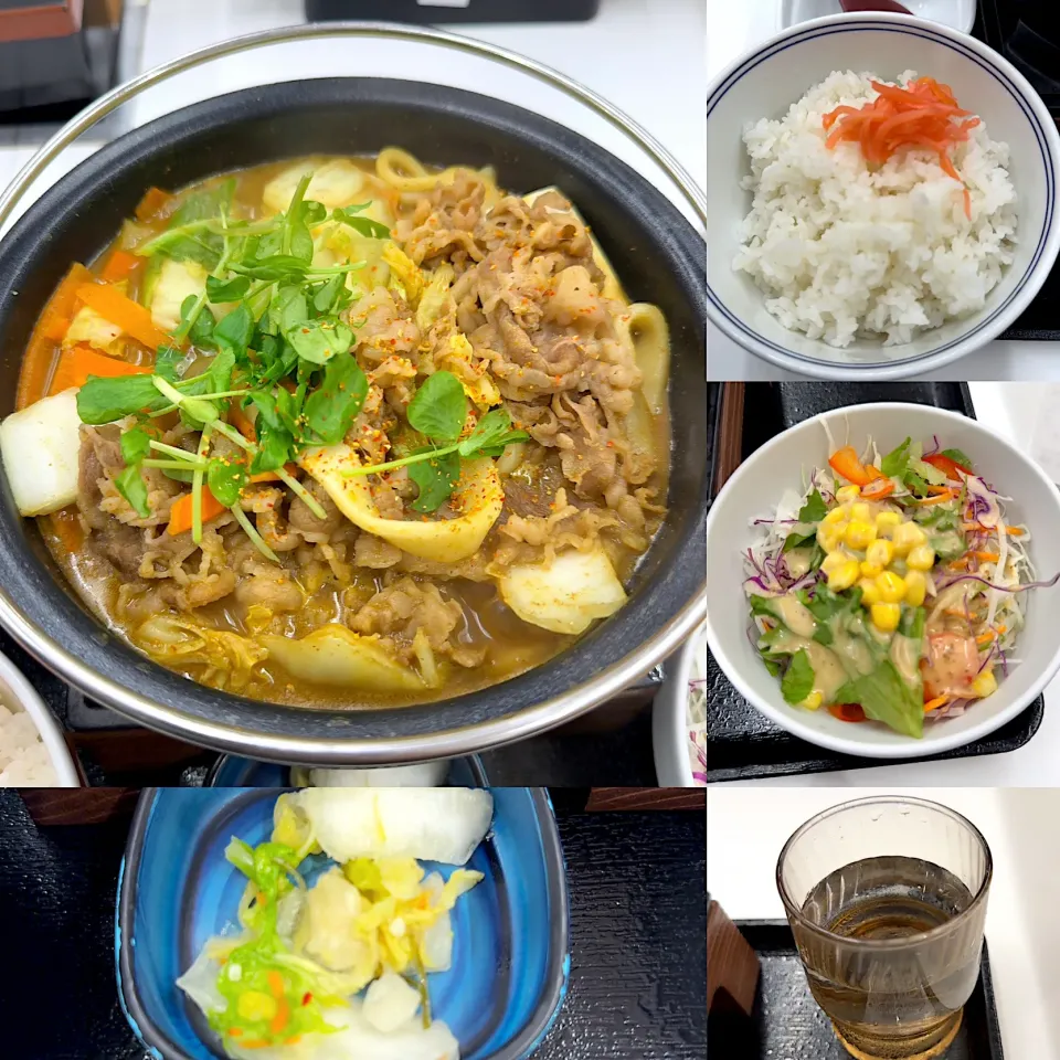 牛カレー鍋膳　サラダ🥗|るみおんさん