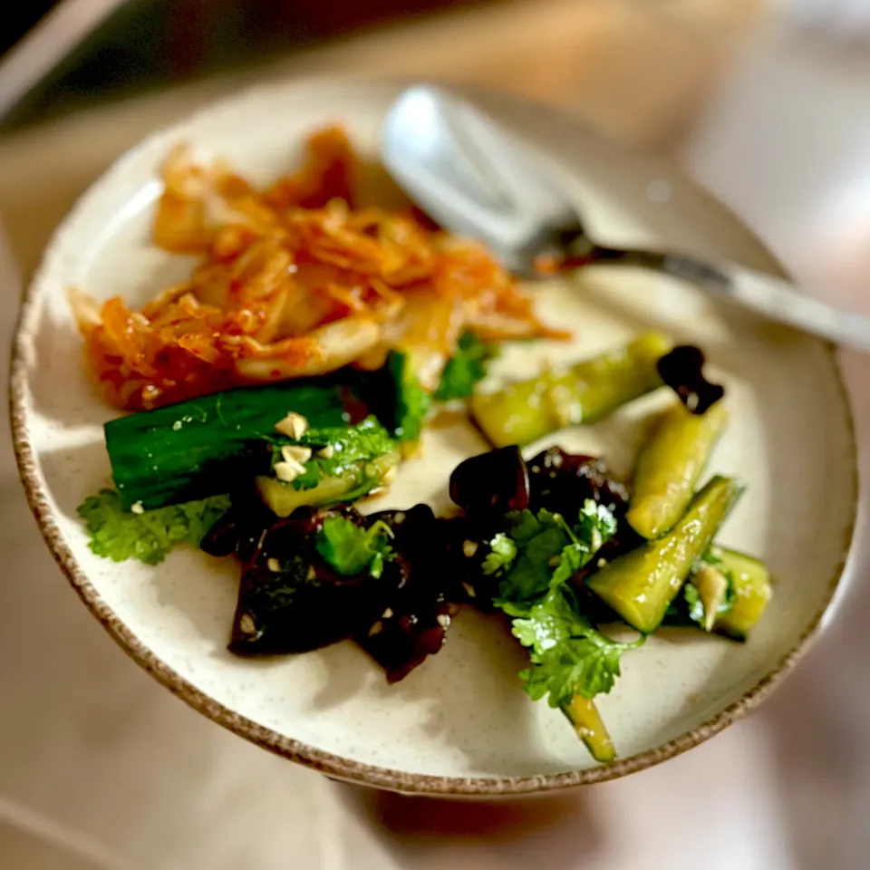 Snapdishの料理写真:Cucumber & Wood Ear Salad mixed with Kimchi|Zhen Zhenさん