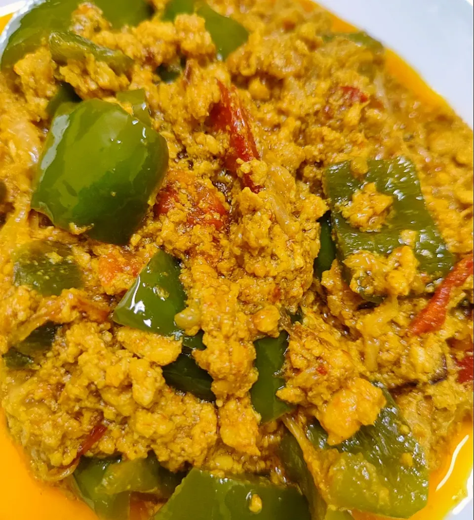 Chicken mince with bell peppers|hinaさん