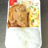 Snapdishの料理写真:豚生姜焼き弁当|黒川克博さん