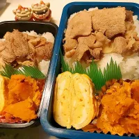 Snapdishの料理写真:娘弁当､息子弁当|みどりさん