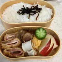 Snapdishの料理写真:ハムチーズカツ弁当|たんぽぽさん