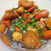 Snapdishの料理写真:Braised chicken drumlets with potatoes and carrots|Chua Jeanさん