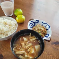 Snapdishの料理写真:納豆朝ごはん|あんさん