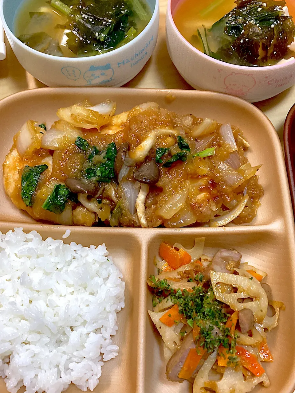 鶏むね肉のみぞれ煮＆レンコンマヨ炒め|なおさん