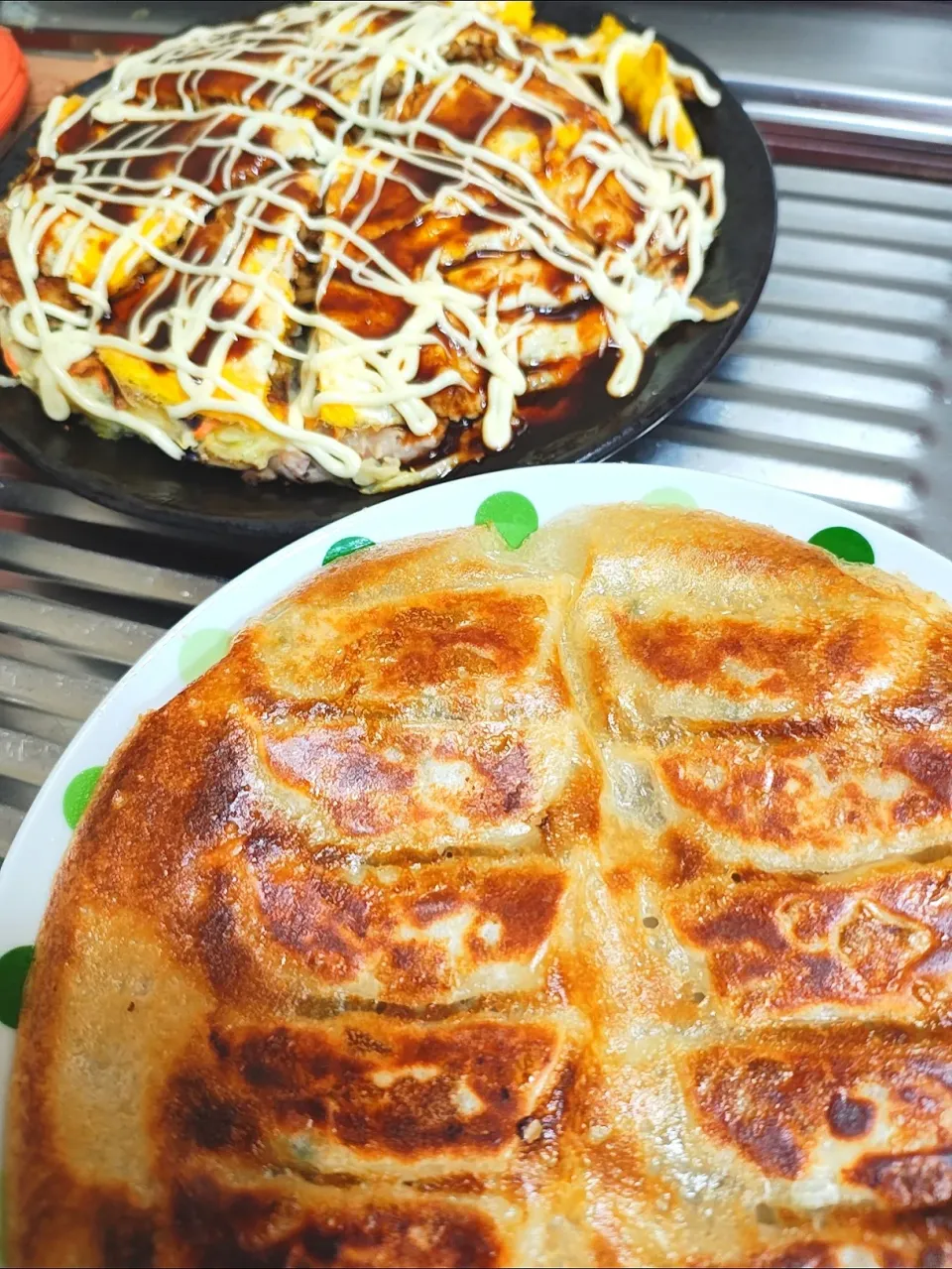 山芋モダン焼きと餃子～!!|時雨さん