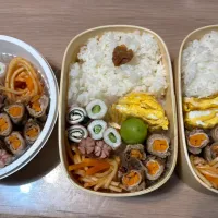 Snapdishの料理写真:肉巻き弁当🍱|ふみふみさん