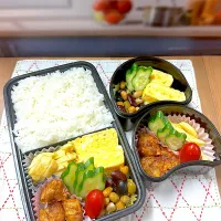 Snapdishの料理写真:揚げ焼売弁当|アッキーさん