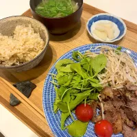 Snapdishの料理写真:ハラス焼き定食|pontalさん