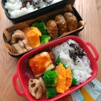 Snapdishの料理写真:夫と娘のお弁当|みわさん