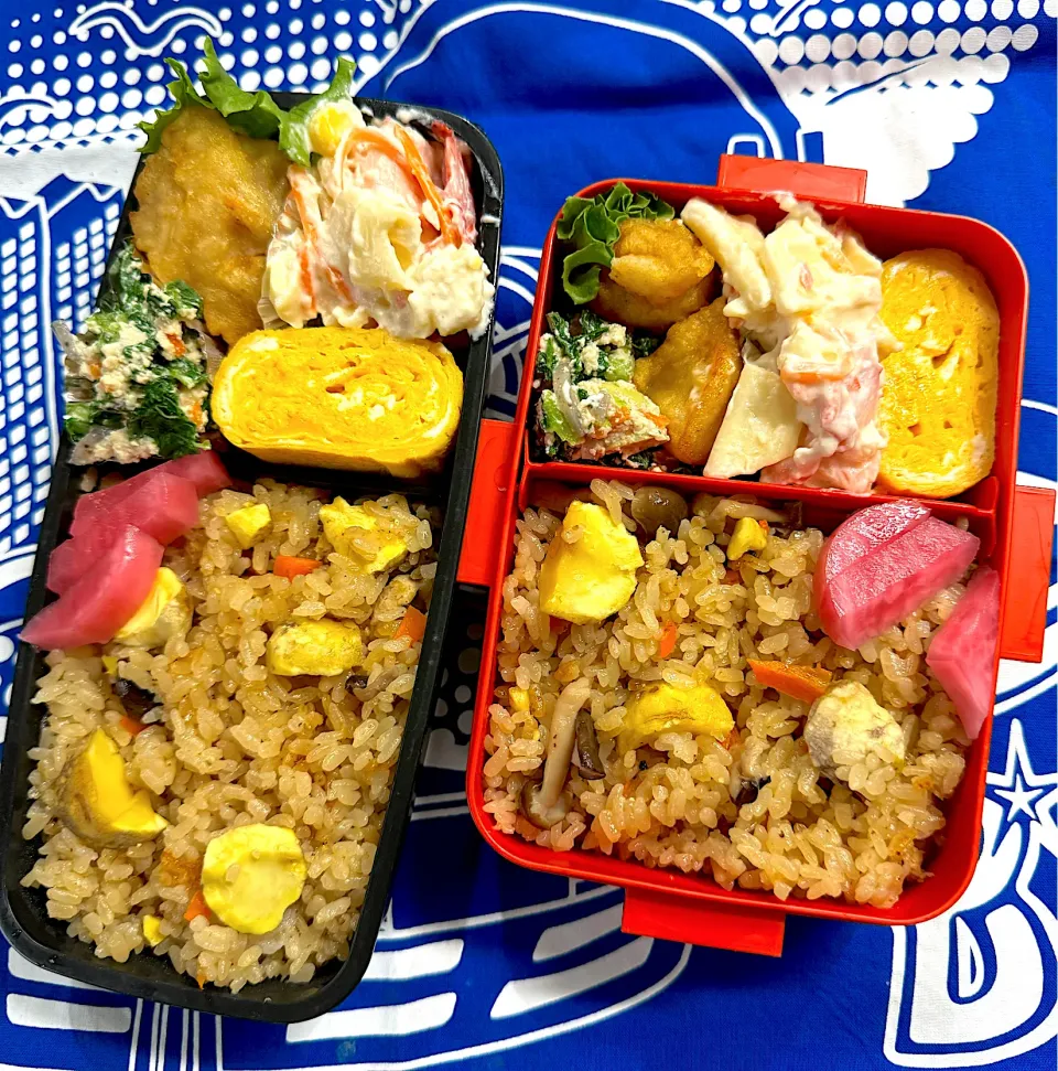 Snapdishの料理写真:10月23日 栗ご飯弁当🍱|sakuramochiさん