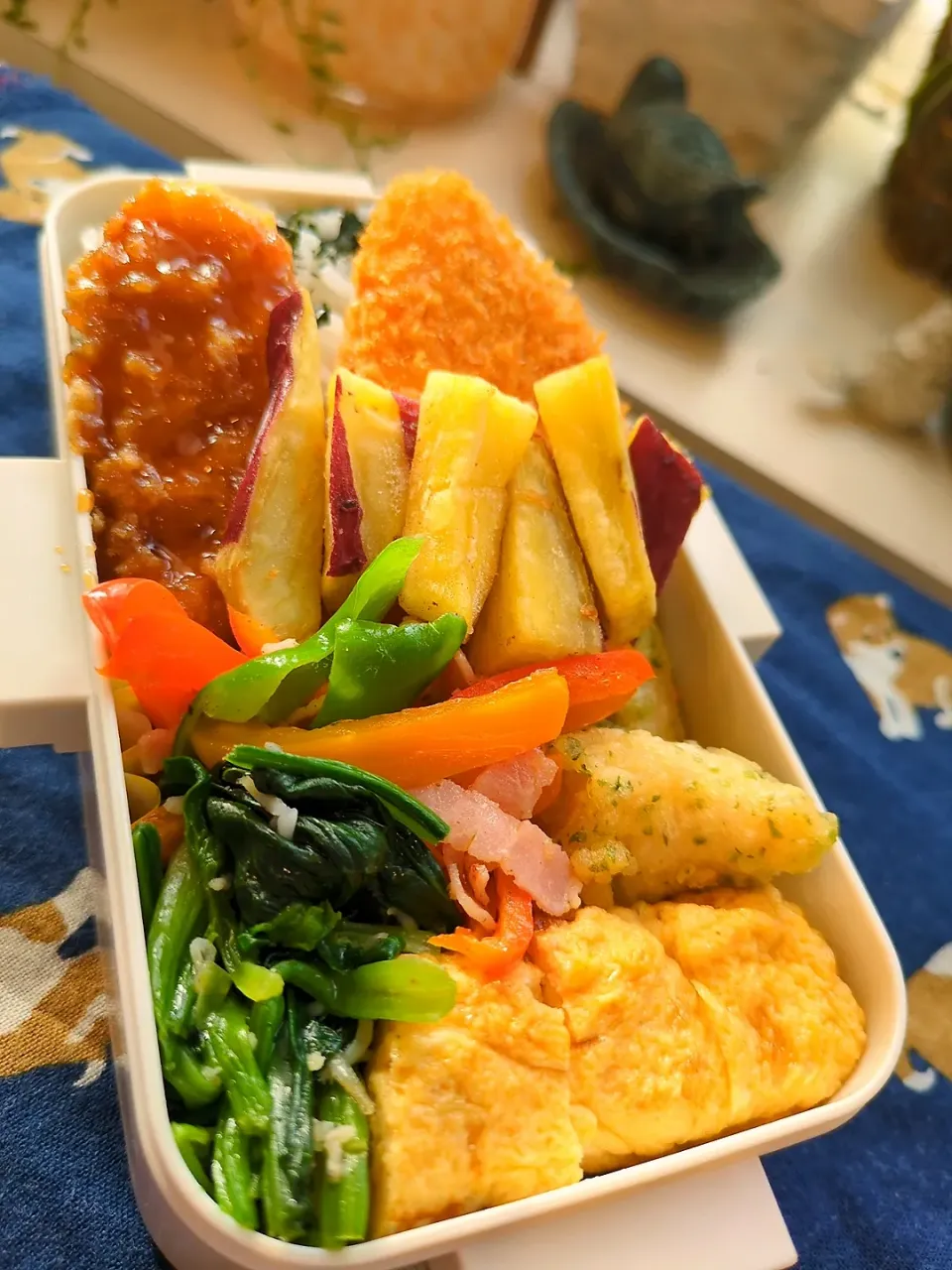 パプリカピーマン炒め弁当|まゆみさん