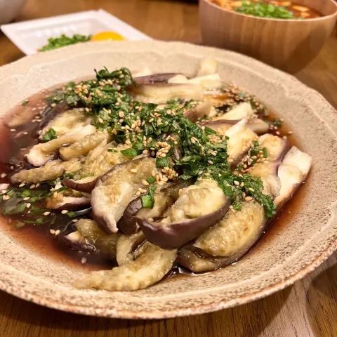 「つゆの素ゴールド」を使ってみたSnapdishの料理・レシピ写真:蒸しなす♫