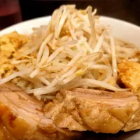 Snapdishの料理写真:【TRY ラーメン大賞 2018年 汁なし部門1位】 
用心棒 神保町店 
ラーメン (900円、麺300g) 
＋豚追加1 (150円) 
＋ニンニクマシ (無料) 
＋ショウガマシマシ (無料) 
@神保町3分 
(JR秋葉原駅から徒歩22分) 
24259 (279,677)|大脇さん